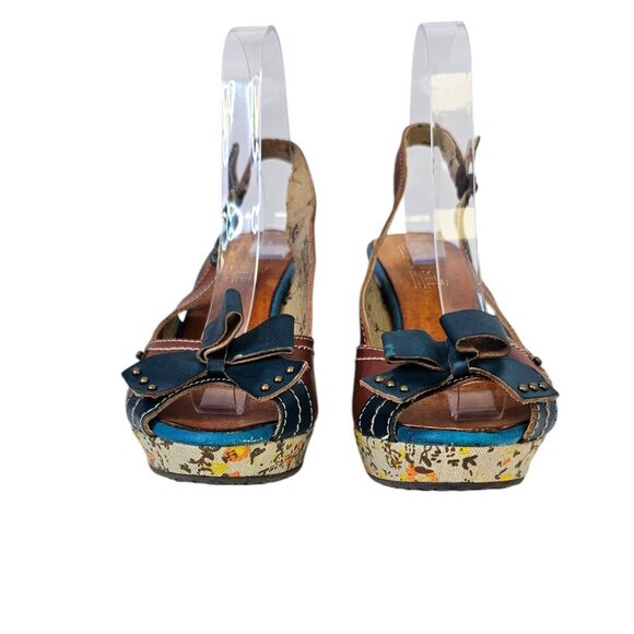 Spring Step L'artiste Womens Leather Floral Detailed Wedges, Sling Back, 40/US 9 - Picture 11 of 11